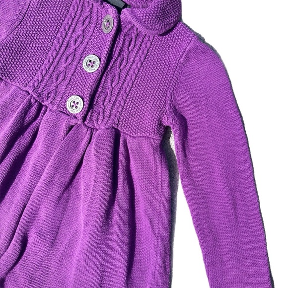 Calvin Klein Jeans Girls Purple Knit Sweater  Size 6 - Picture 2 of 5